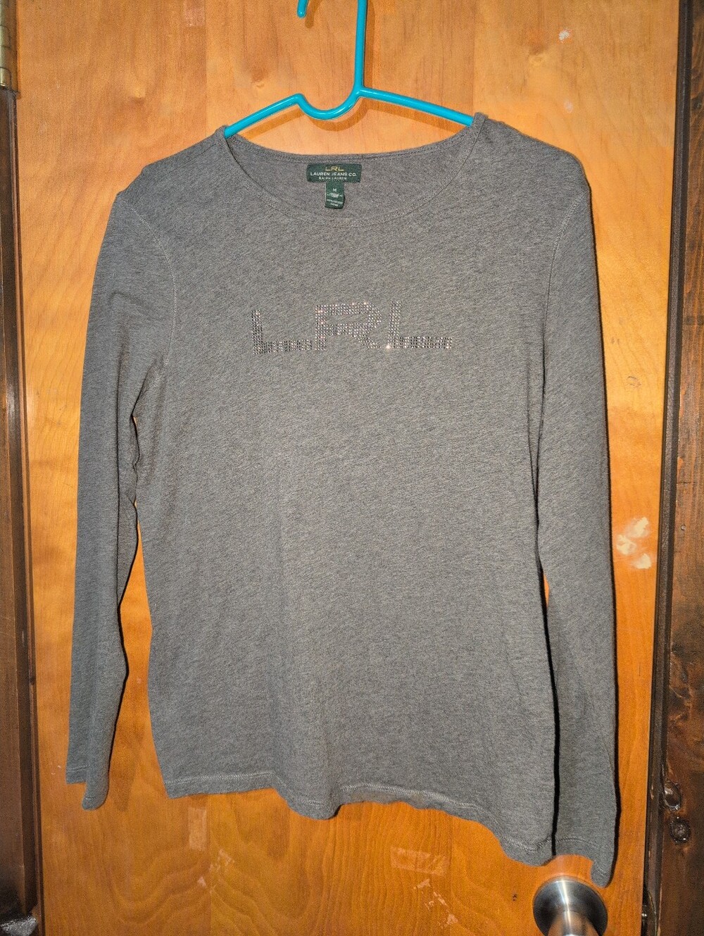 Lauren Jeans Co. Ralph Lauren Woman's Medium Gray Long Sleeve Shirt